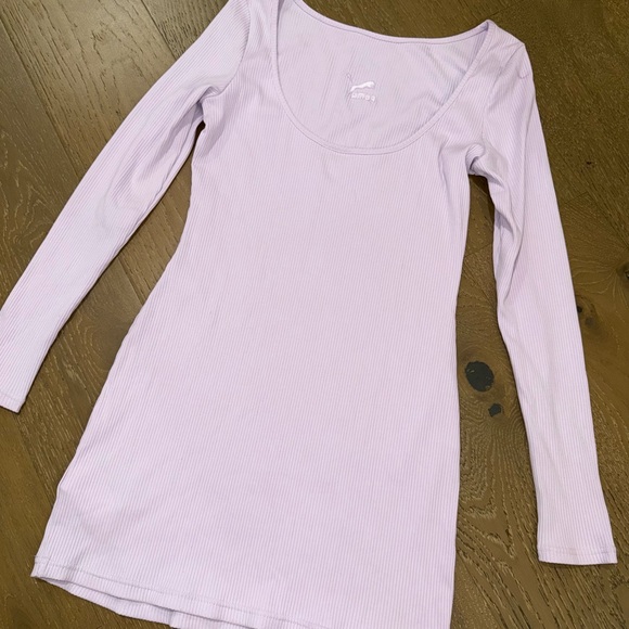 Puma Lavender Ribbed Long Sleeve Top - Picture 3 of 4